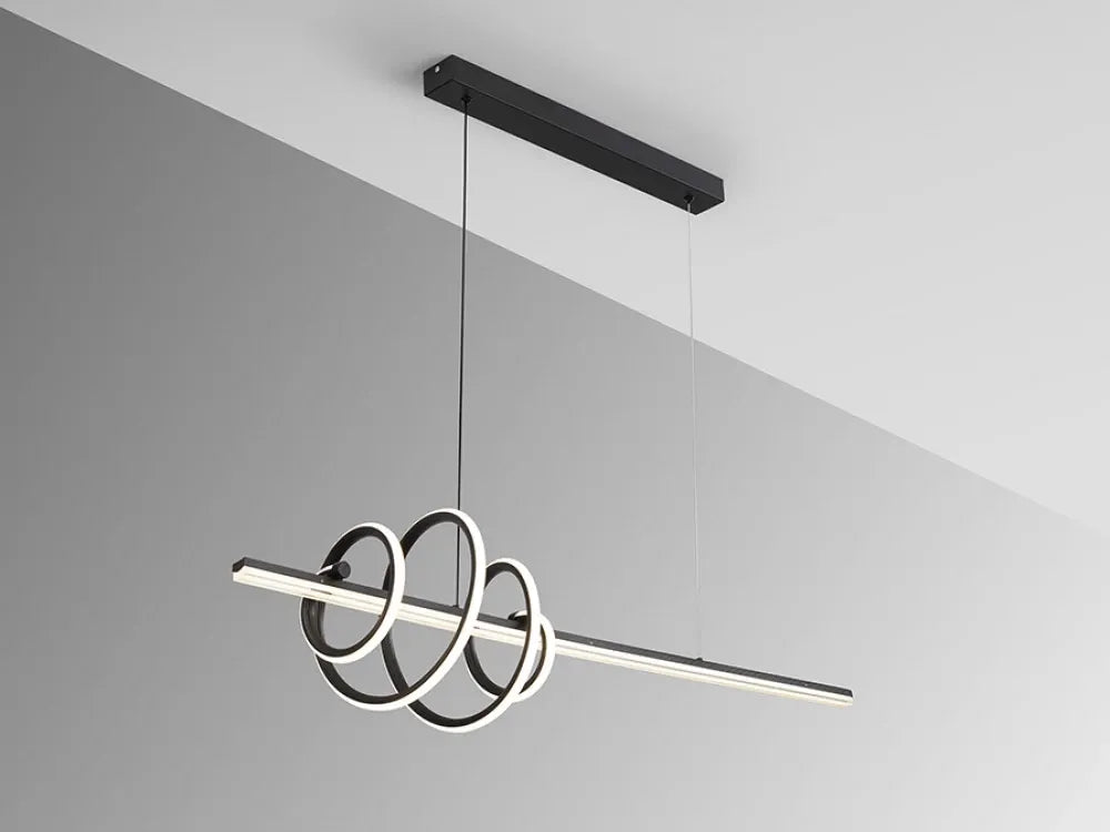 Lustra din Metal Negru H150xL100cm Tornado