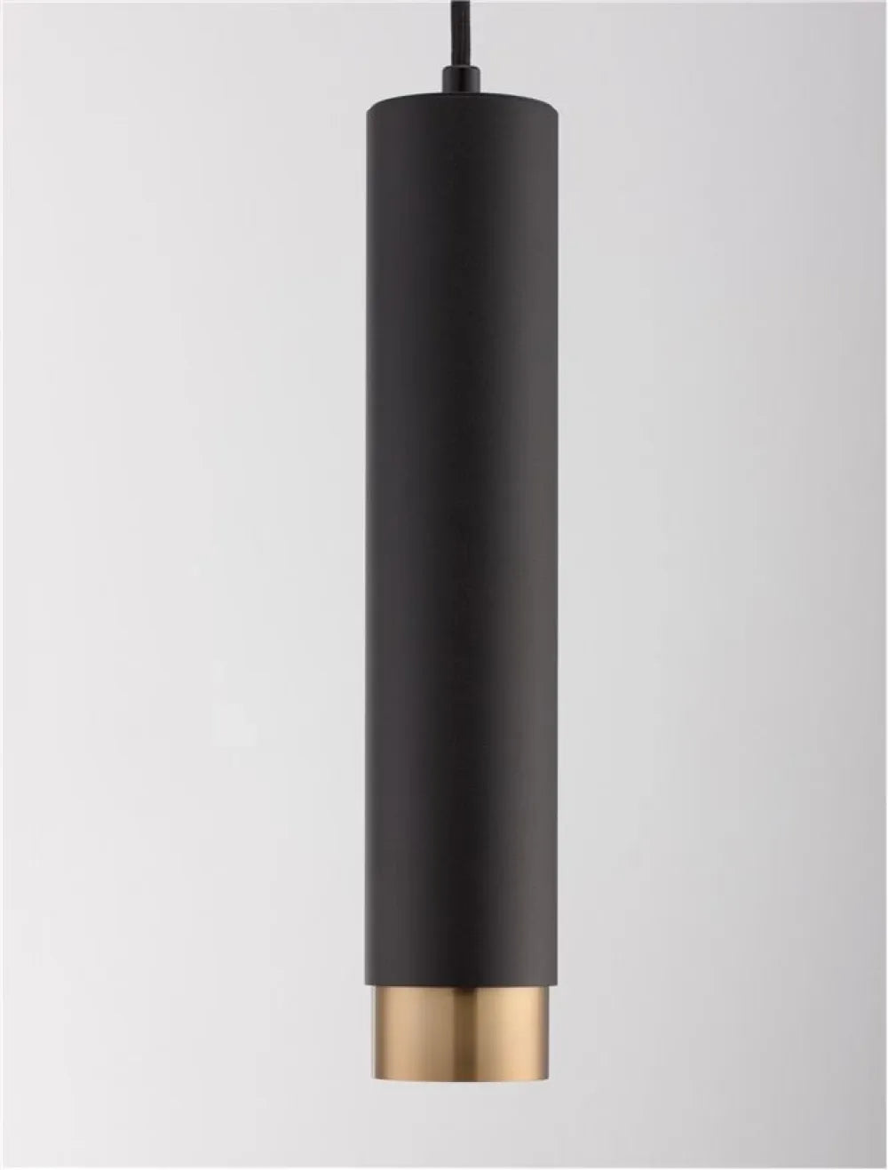 Pendul din Aluminiu Negru/Auriu H180xL5.9cm IP20 PONGO