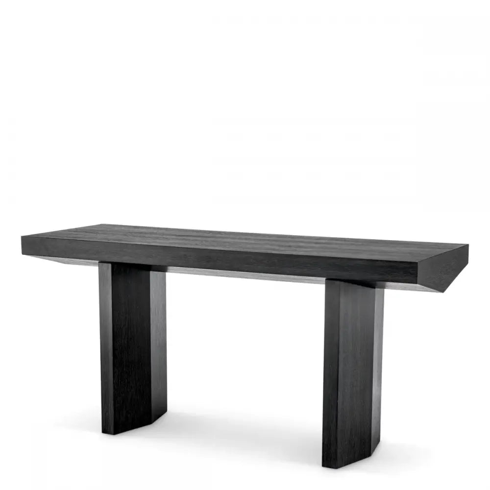 Consola din Furnir de stejar Gri carbune L160xH76.5cm Tiburon Eichholtz