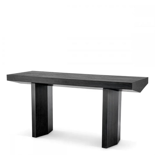 Consola din Furnir de stejar Gri carbune L160xH76.5cm Tiburon Eichholtz