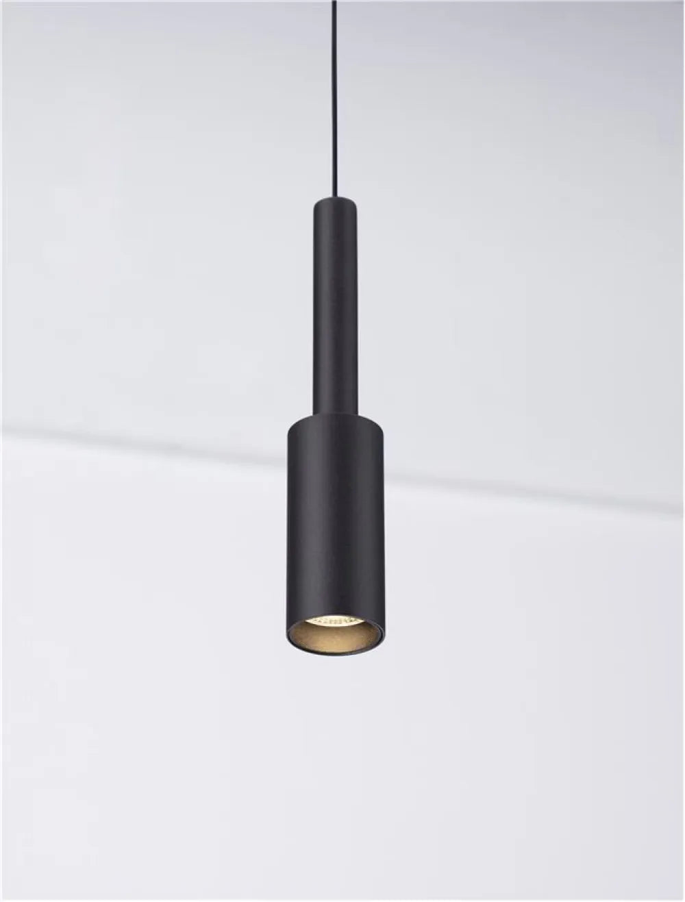 Pendul din Aluminiu Negru H200xL4cm IP20 7W 703lm 3000k JOY