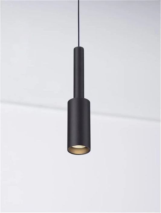 Pendul din Aluminiu Negru H200xL4cm IP20 7W 703lm 3000k JOY