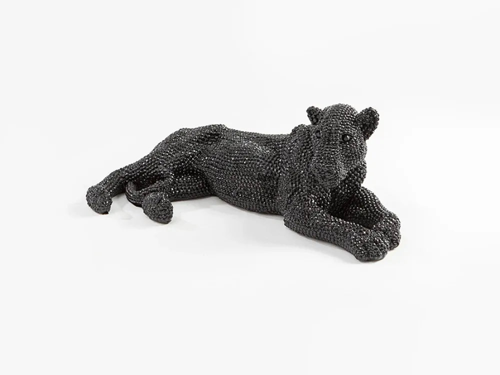 Figurina decorativa din Polirasina Negru L64xH22cm Leona