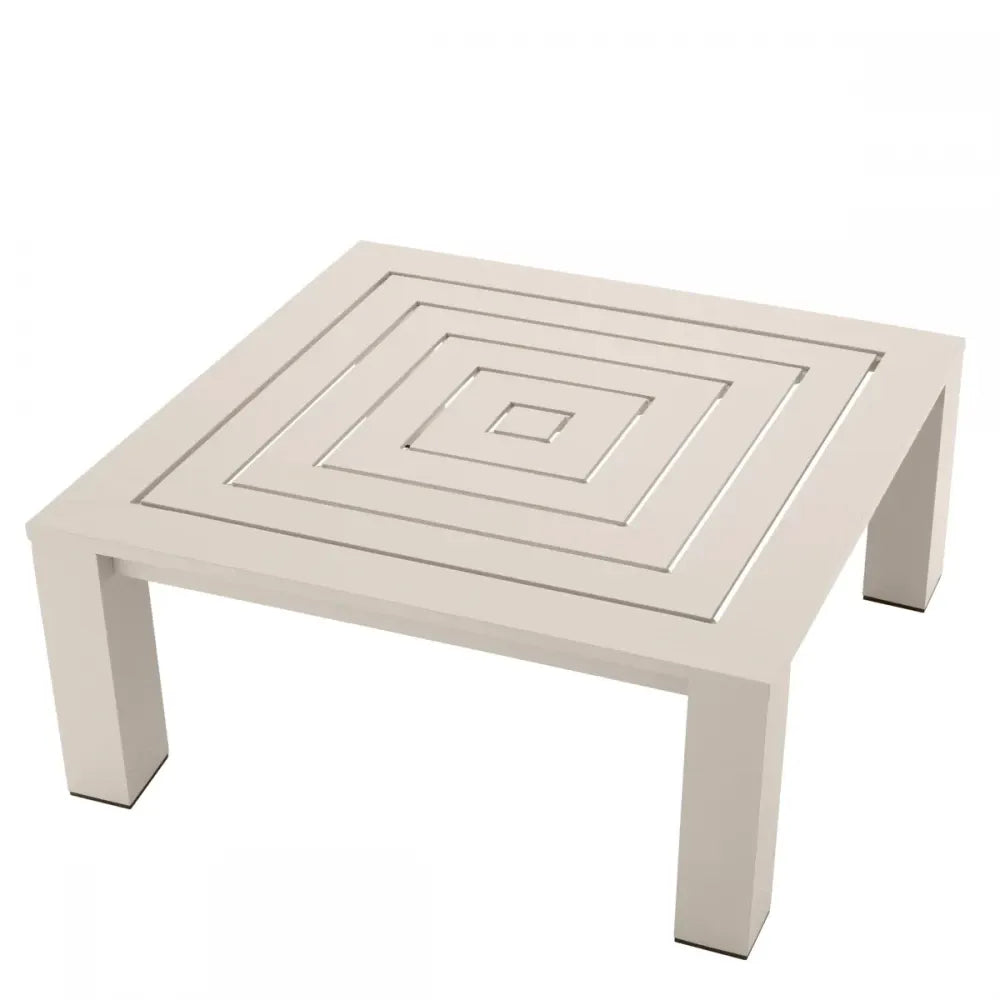 Masuta de cafea pentru exterior din Metal Bej H43xL101.5cm Vistamar Eichholtz