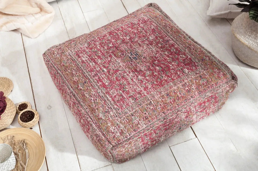 Perna de podea din Stofa Rosu H20xL70cm Old Marrakesh