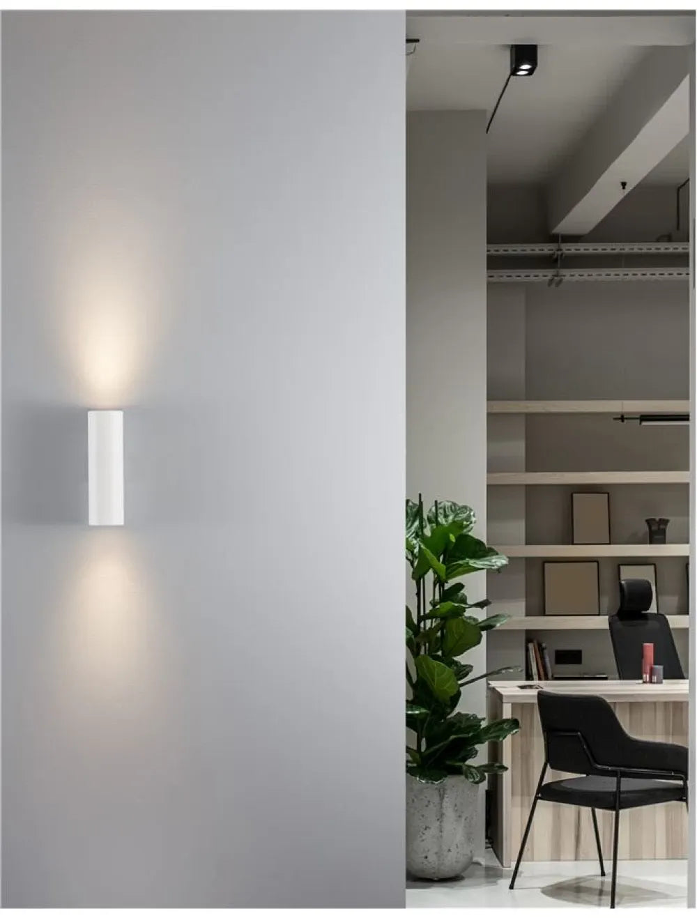Aplica de perete din Aluminiu Alb H18xL5.6cm IP20 NOSA