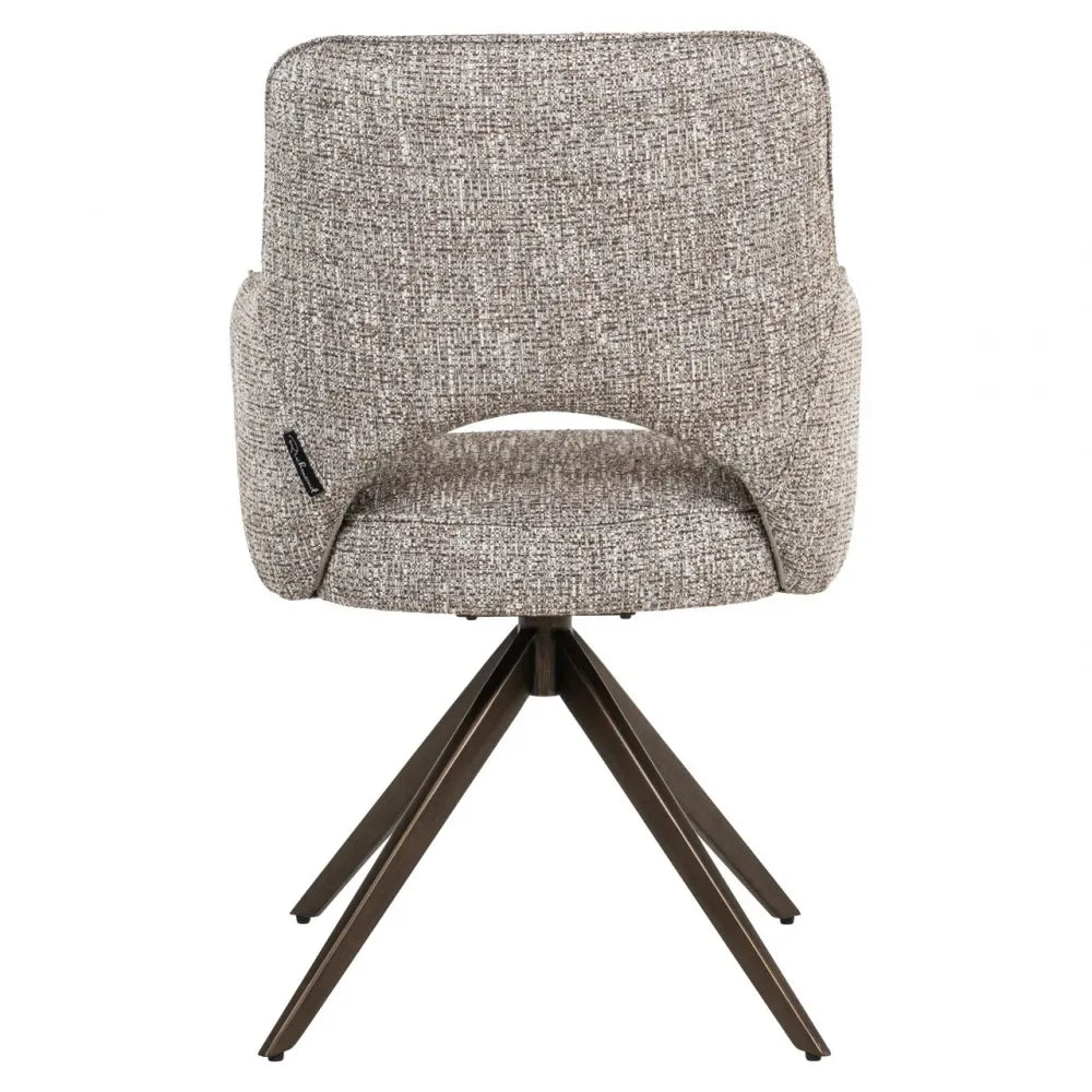 Scaun rotativ din Stofa Maro si Metal Alama L59xH90cm Ginerva  Richmond interiors