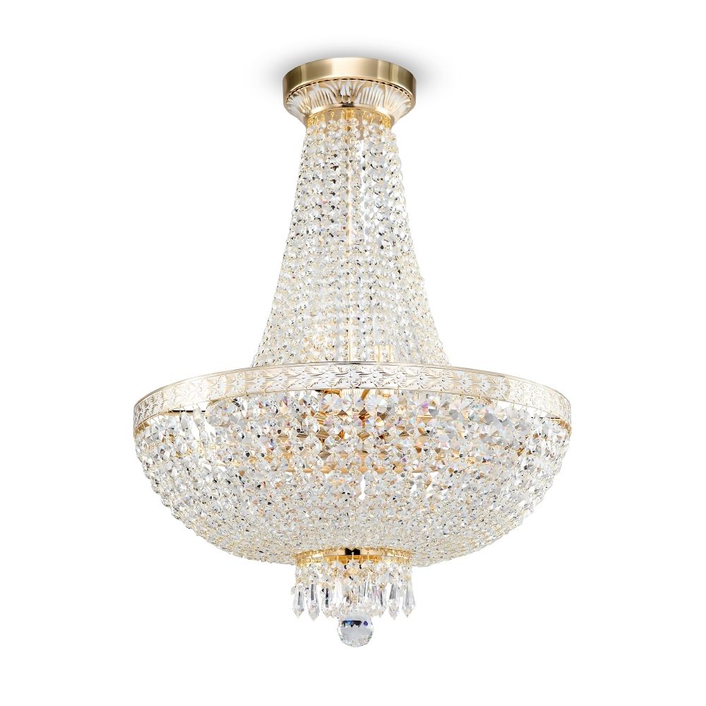 Candelabru din Metal Auriu cu 8 becuri E14 60W D50xH174cm Bella