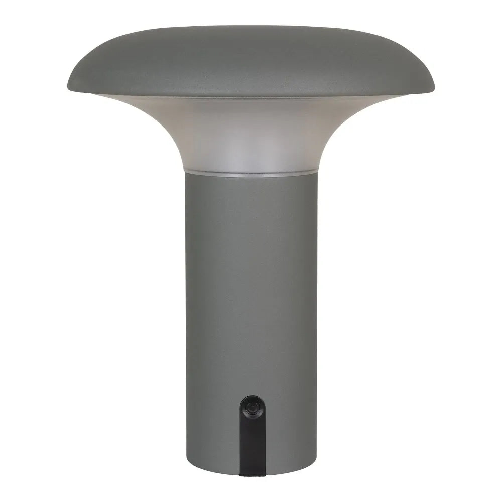 Veioza de exterior reincarcabila din Polipropilena Gri H21xD17cm Ramsey