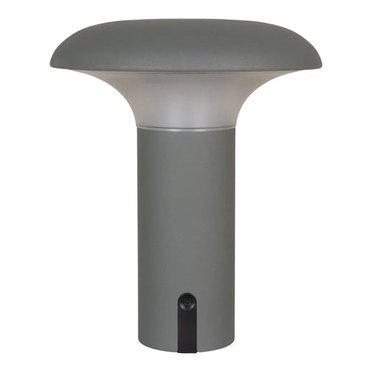 Veioza de exterior reincarcabila din Polipropilena Gri H21xD17cm Ramsey