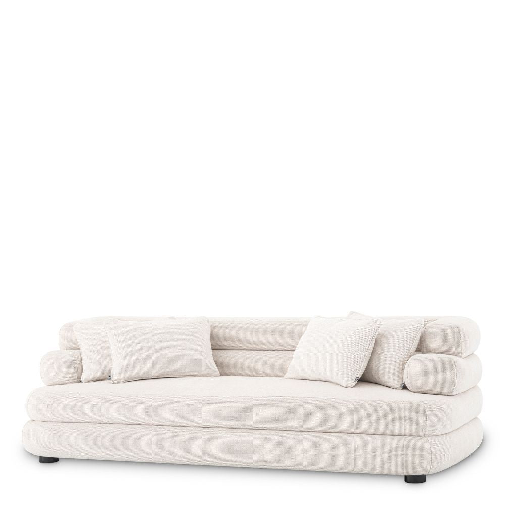 Canapea fixa Malaga S Eichholtz din Stofa Lyssa Alb L220cm