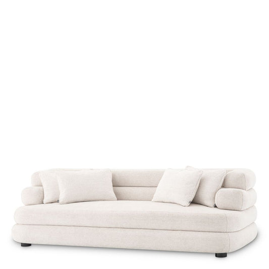 Canapea fixa Malaga S Eichholtz din Stofa Lyssa Alb L220cm