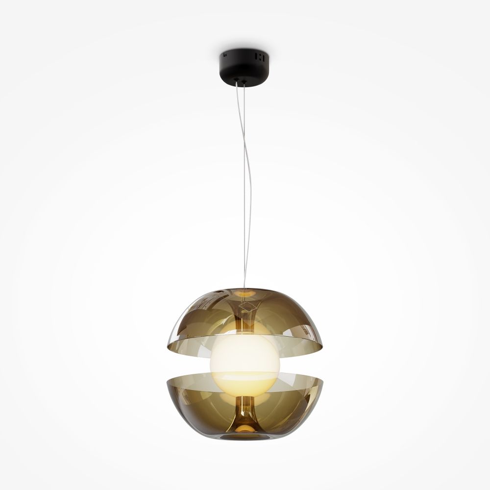 Pendul din Metal si Sticla Negru/Auriu D30xH149cm Rebel