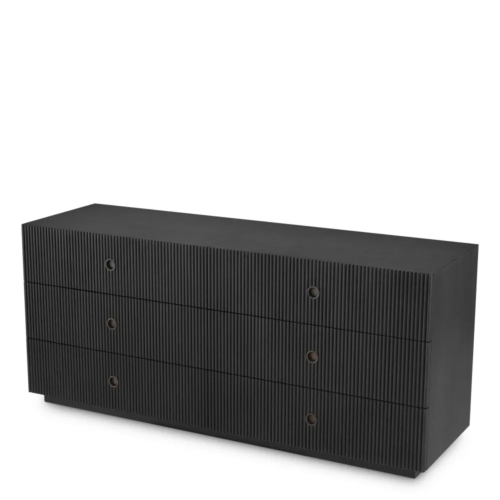Comoda din Furnir de stejar Gri carbune L183xH81cm Dimitrios Eichholtz