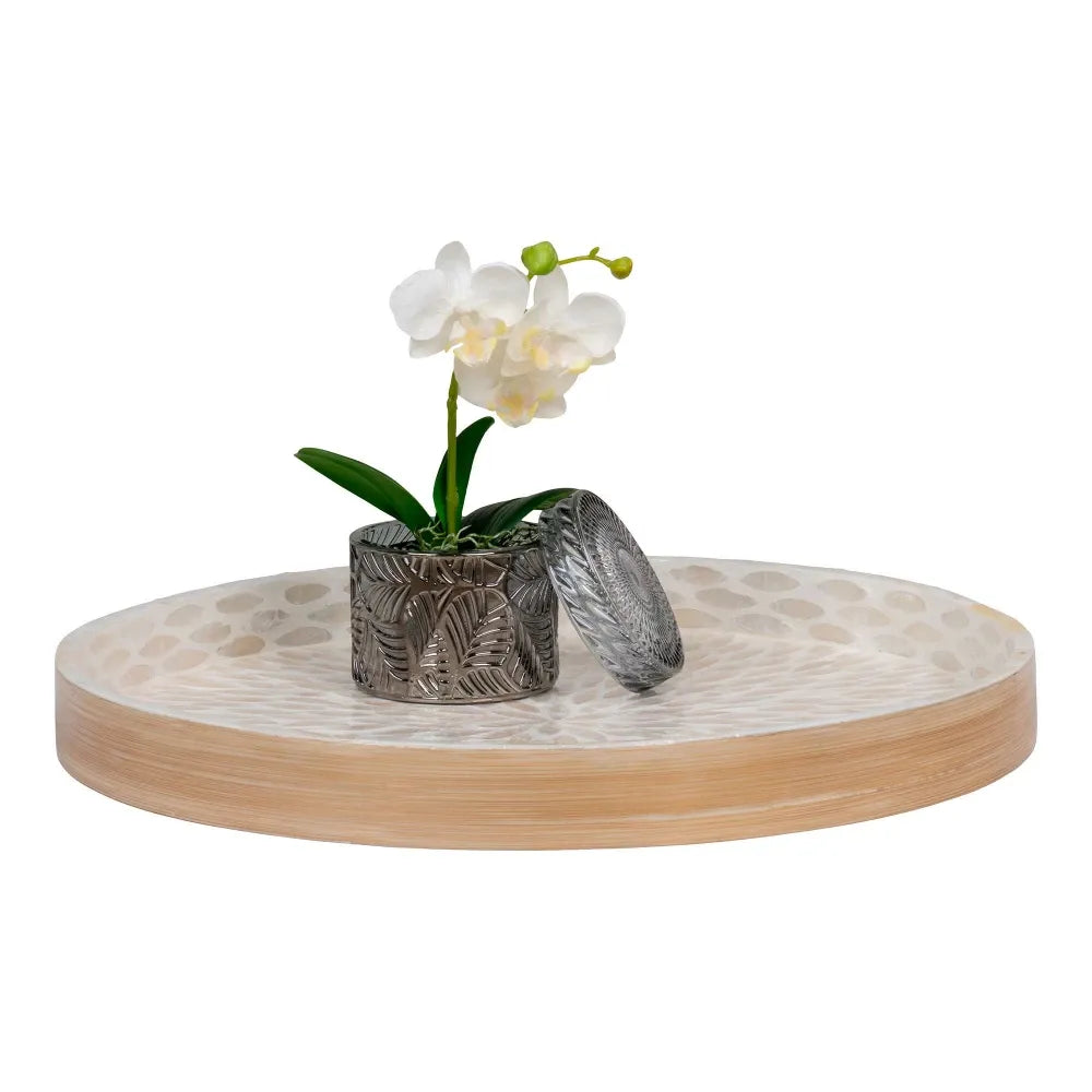 Tava decorativa din MDF Bej H3,5xD40cm Tray