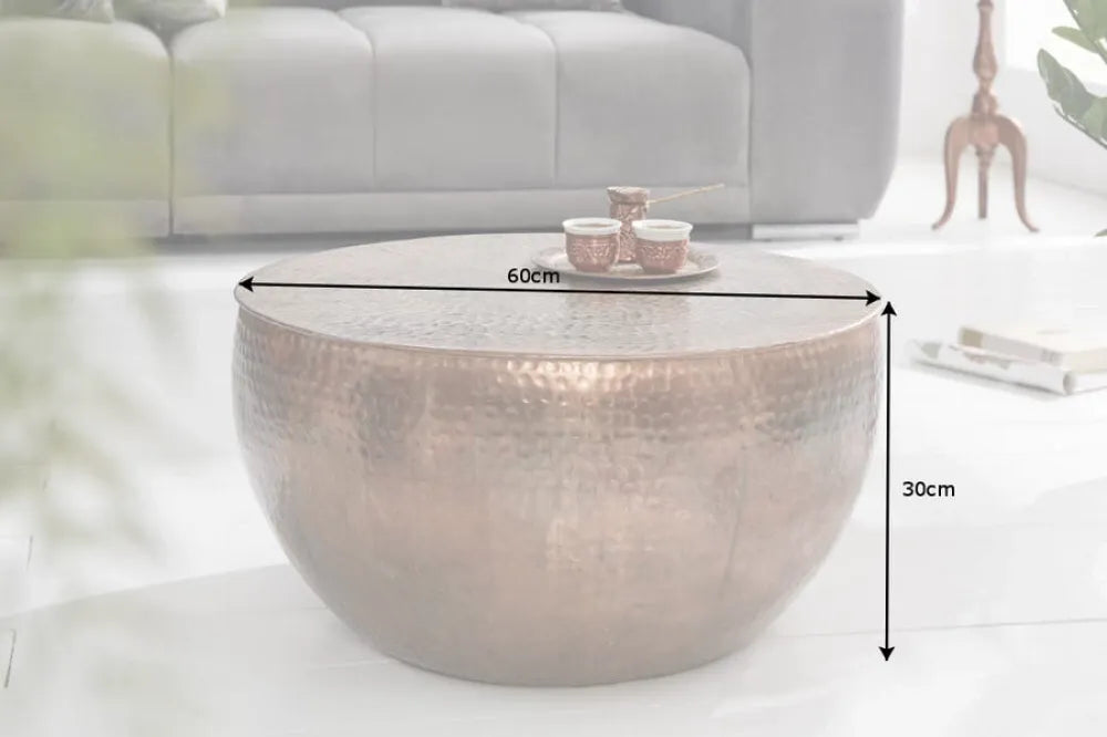 Masuta de cafea din Metal Cupru L60xH30cm Orient ii