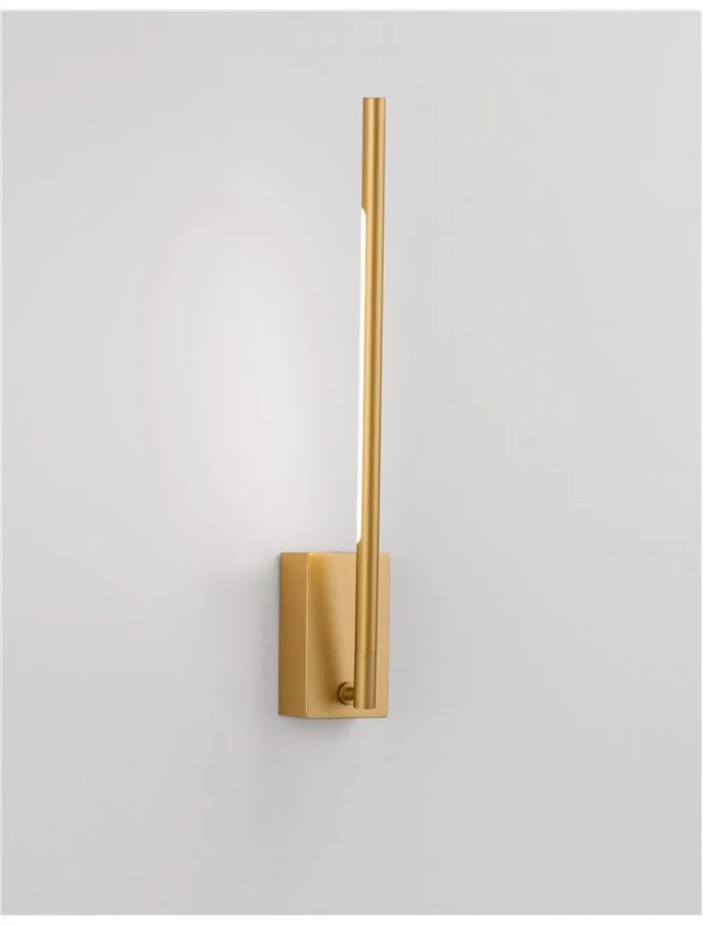 Aplica de perete structura din Metal Auriu si abajur din Acrilic Alb H37xL6cm IP20 6W 426lm 3000k RACCIO