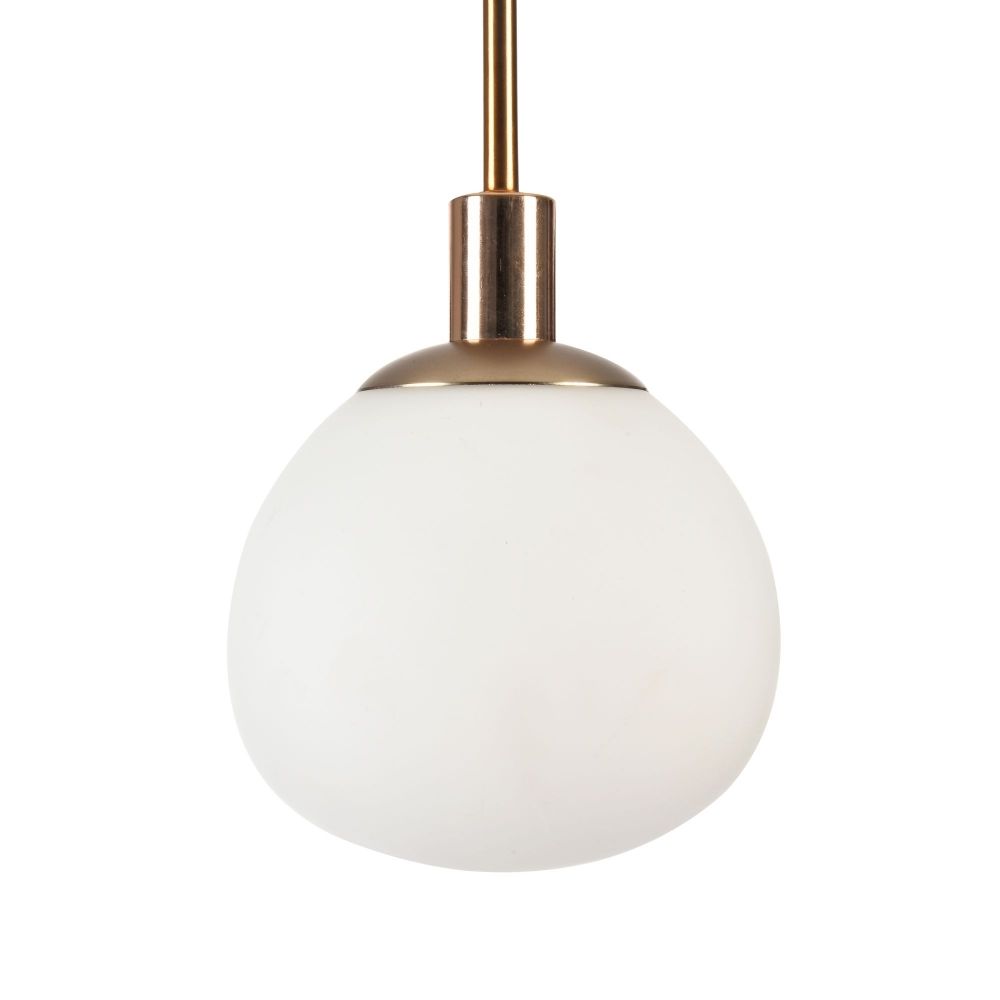 Pendul cu inaltime reglabila din Sticla Alb D15xH181cm Erich