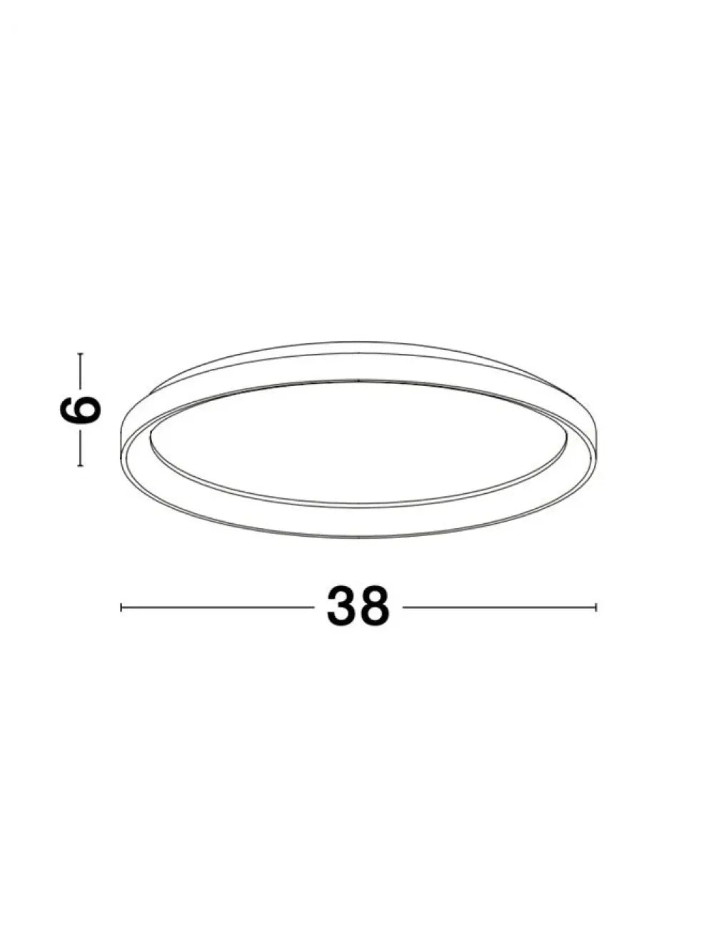 Plafoniera structura din Aluminiu Alb si abajur din Acrilic  H6xL38cm IP20 30W 1785lm 3000k PERTINO