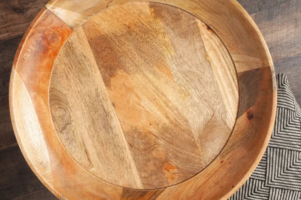 Masuta laterala din Lemn de mango Maro si Metal Negru D45xH54cm Pure