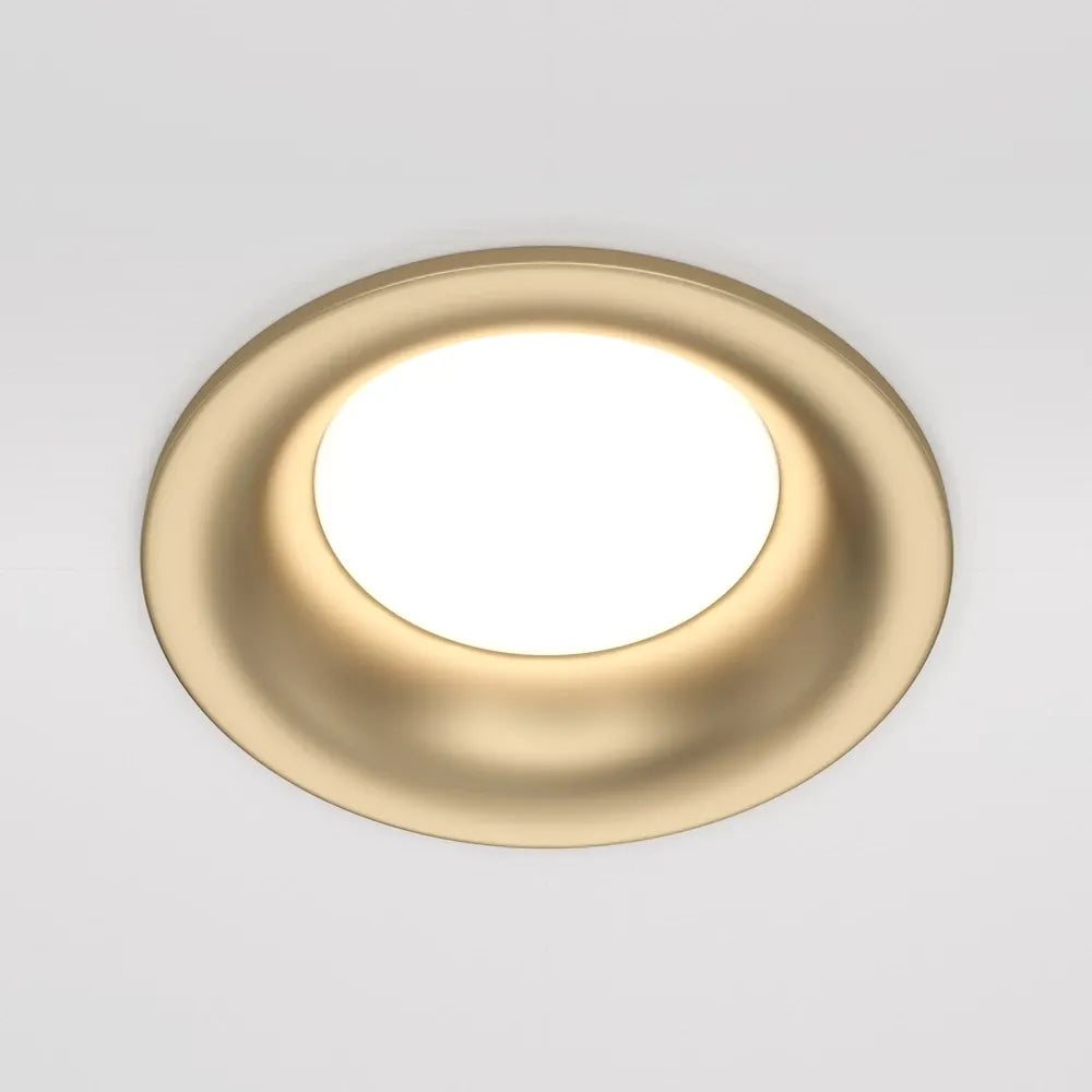 Spot incastrat rotund din Aluminiu Auriu mat H3xD8.5cm IP 20 GU10 50W Slim