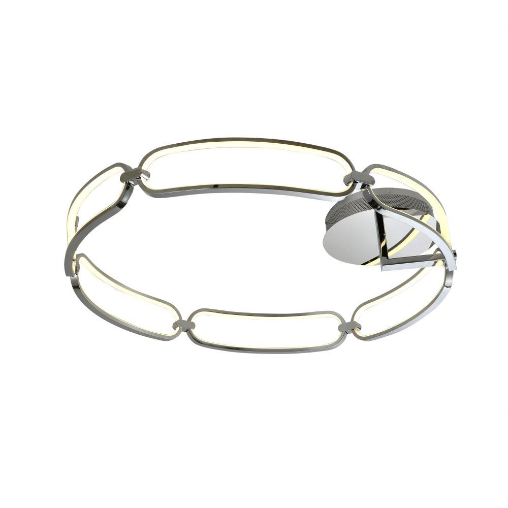 Plafoniera Rotunda din Metal si Metal Argintiu/Argintiu Colette D80xH16cm