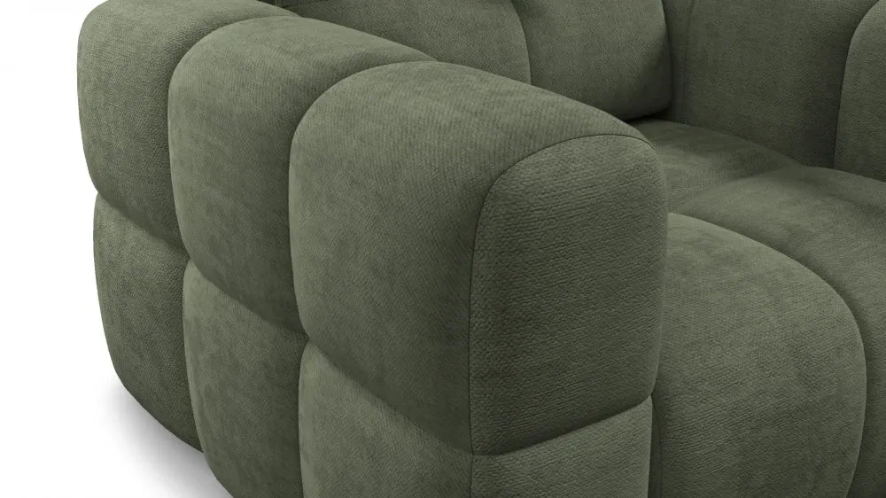 Fotoliu tapitat cu material pet friendly Alias verde L121x104cm