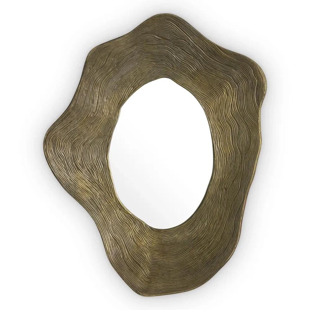 Oglinda cu rama din Metal/MDF Alama L60xH75cm Pavona Eichholtz