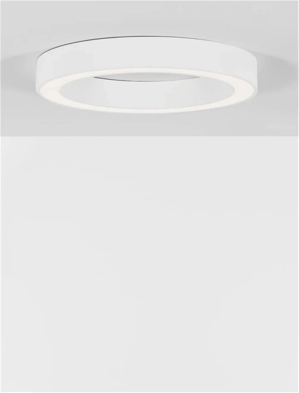 Plafoniera structura din Aluminiu Alb si abajur din Acrilic  H8xL60cm IP20 48W 3730lm 2700-4000k MORBIDO