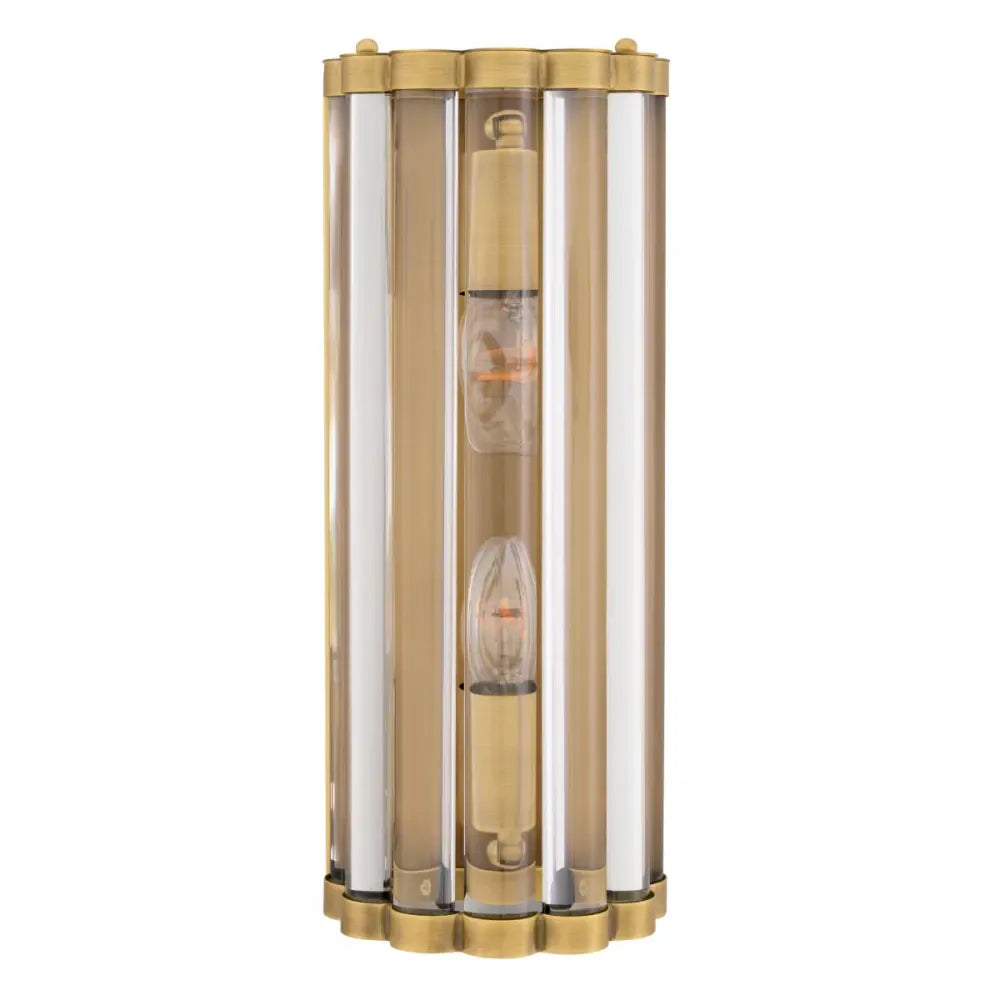 Aplica de perete din Metal Alama si Sticla Transparent H38xL15cm Amalfi S Eichholtz