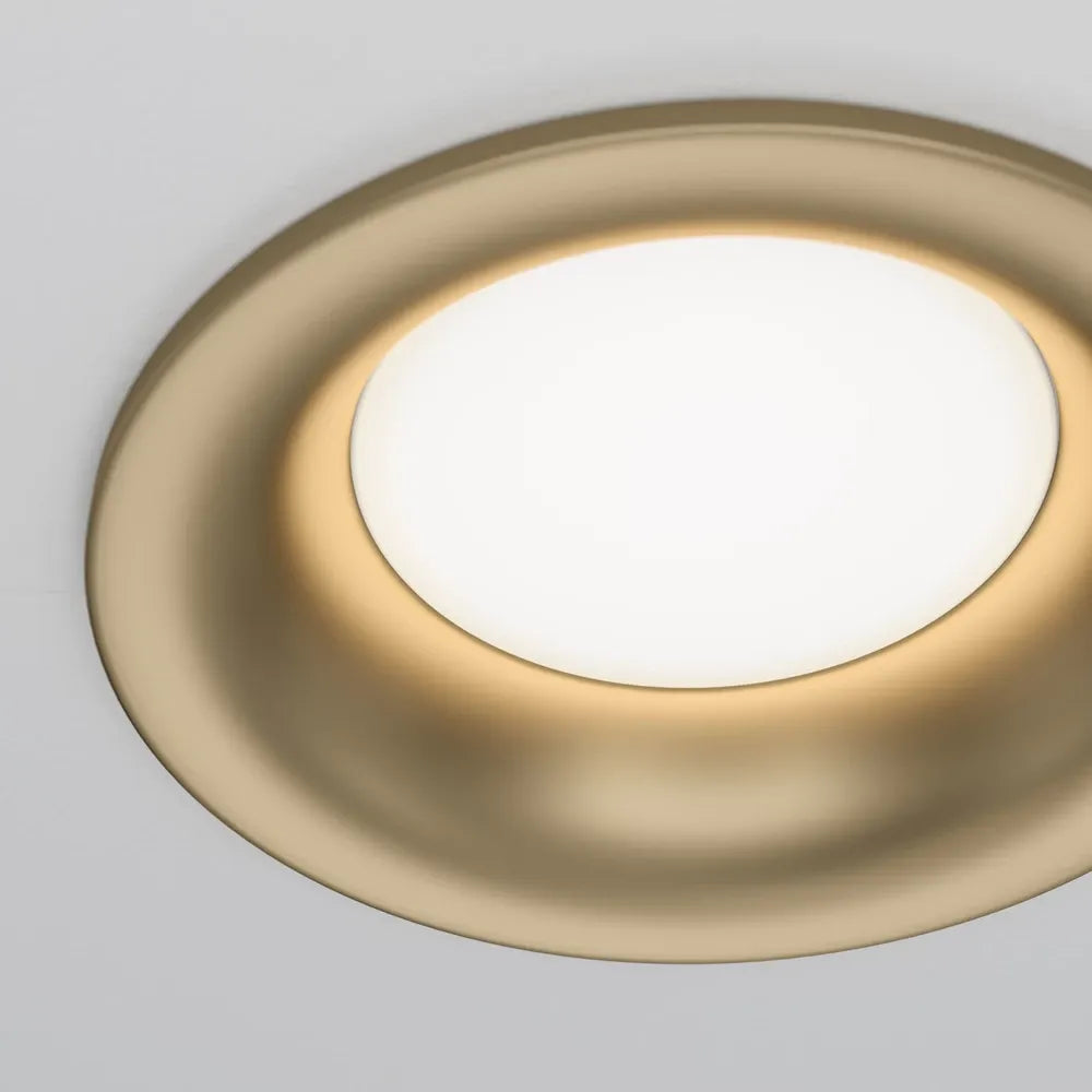 Spot incastrat rotund din Aluminiu Auriu mat H3xD8.5cm IP 20 GU10 50W Slim