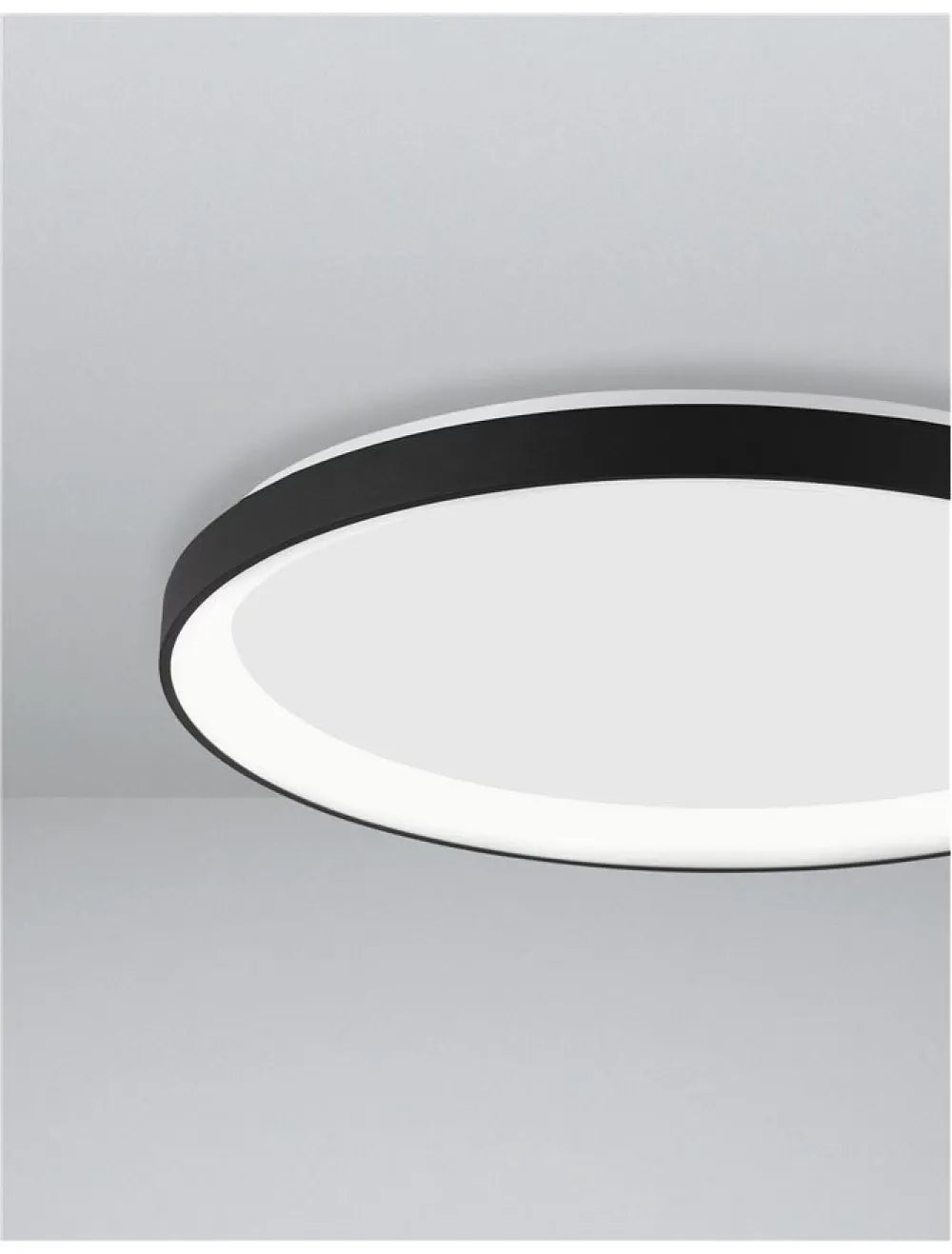 Plafoniera din Aluminiu Negru H6xL38cm IP20 30W 1785lm 3000k PERTINO
