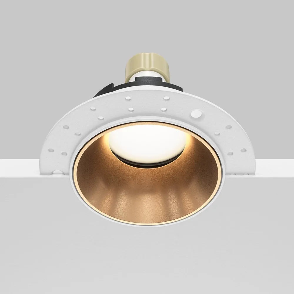 Spot incastrat rotund din Aluminiu Alb/Auriu mat H4xD10cm IP 20 GU10 10W Share