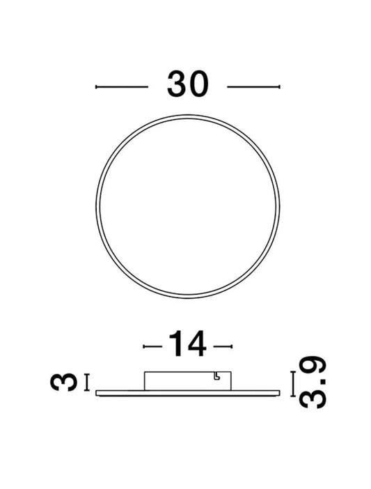 Aplica de perete din Aluminiu Auriu H30xL30cm IP20 20.5W 1450lm 3000k NEVO