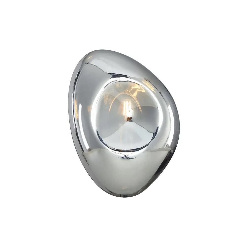 Aplica de perete din Metal si Sticla Negru/Argintiu H27.5xL21cm 40W Mabell