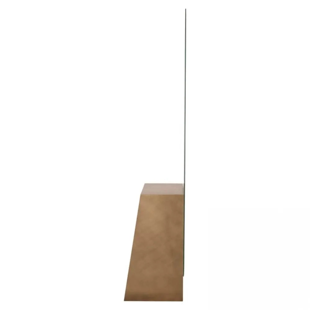 Oglinda de podea Asimetrica cu rama din Metal Auriu periat L75xH202cm Mayla