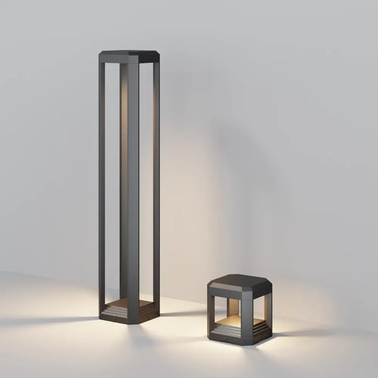 Stalp de iluminat pentru exterior din si Metal Gri L15xH80cm Royal Mile