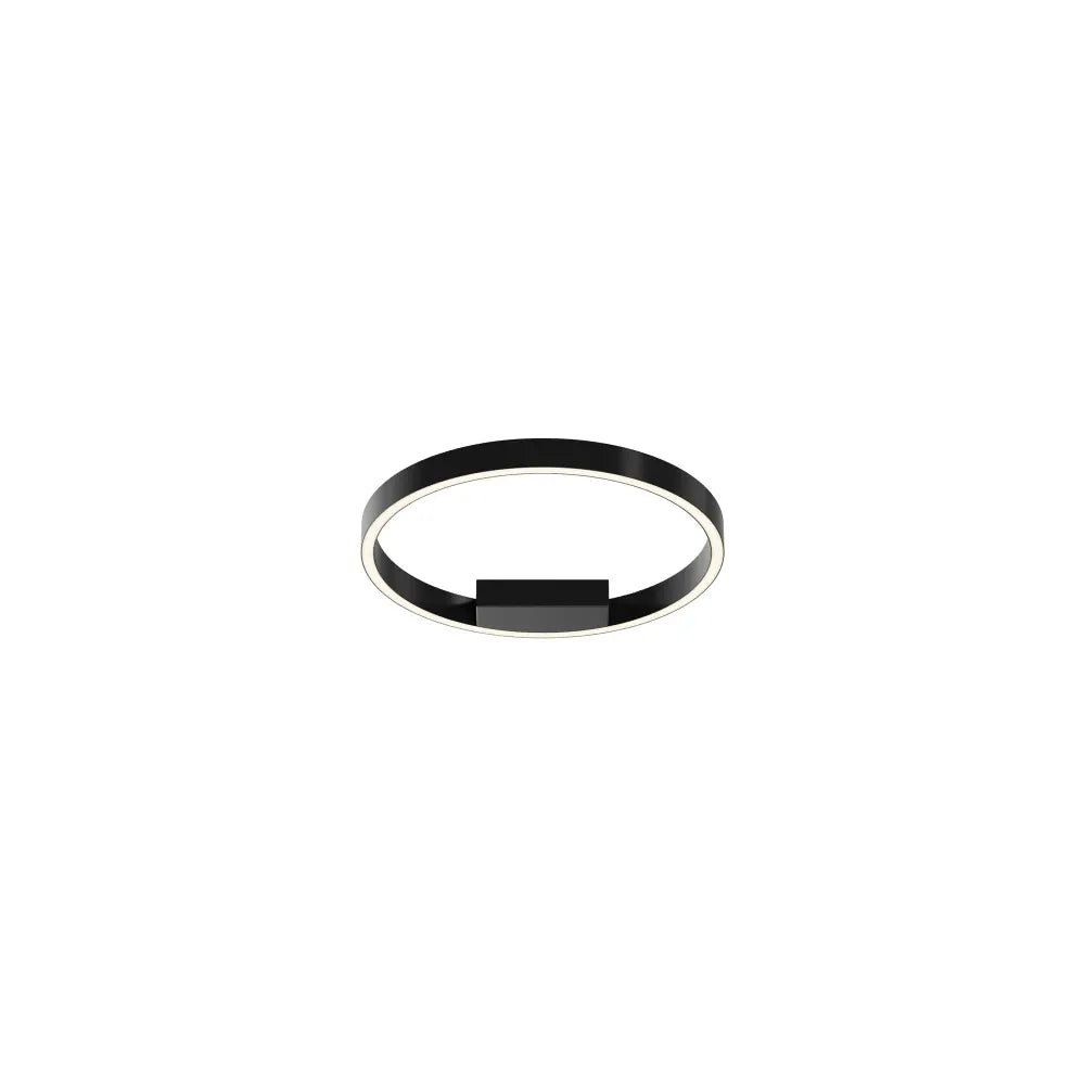 Plafoniera din Aluminiu Negru si Silicon Alb H3.5xD40cm Rim