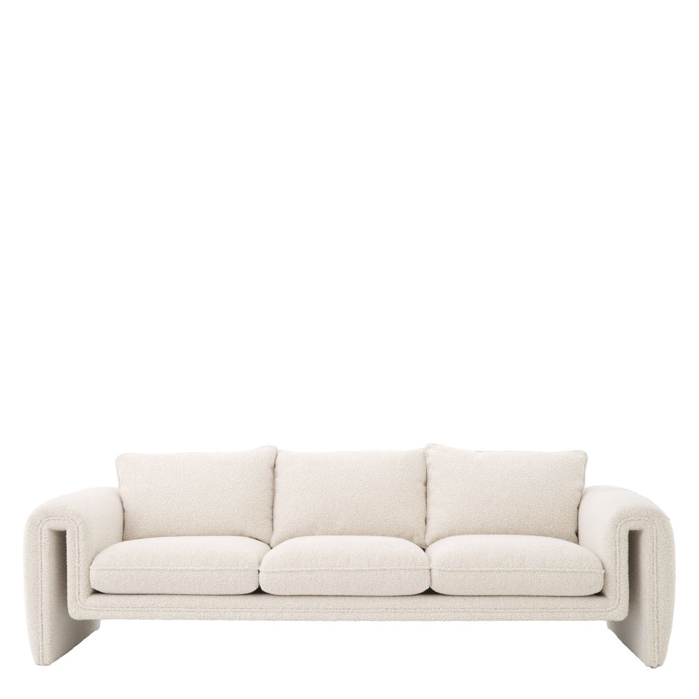 Canapea fixa Tondo Eichholtz tapitata cu Stofa Boucle Crem L230cm