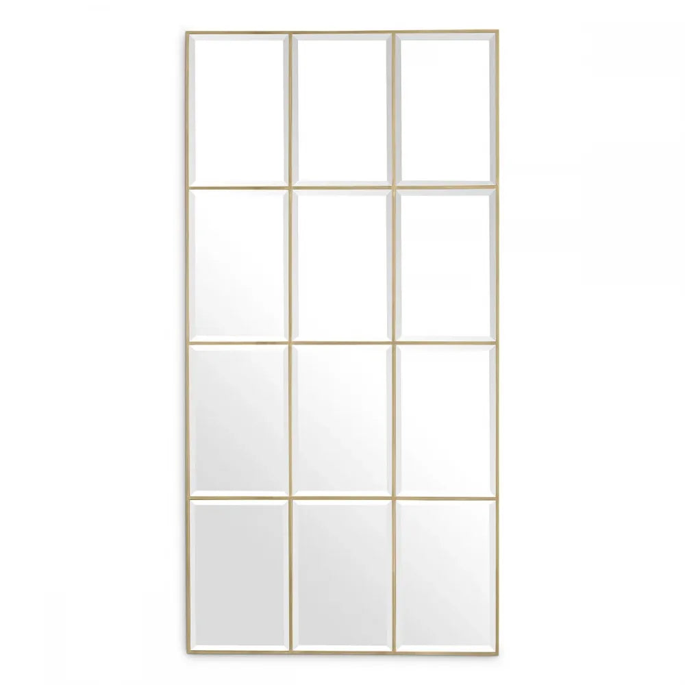 Oglinda cu rama din Metal/MDF Alama L75.5xH150cm Kravis Eichholtz