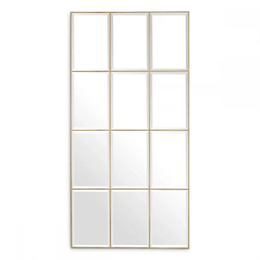 Oglinda cu rama din Metal/MDF Alama L75.5xH150cm Kravis Eichholtz