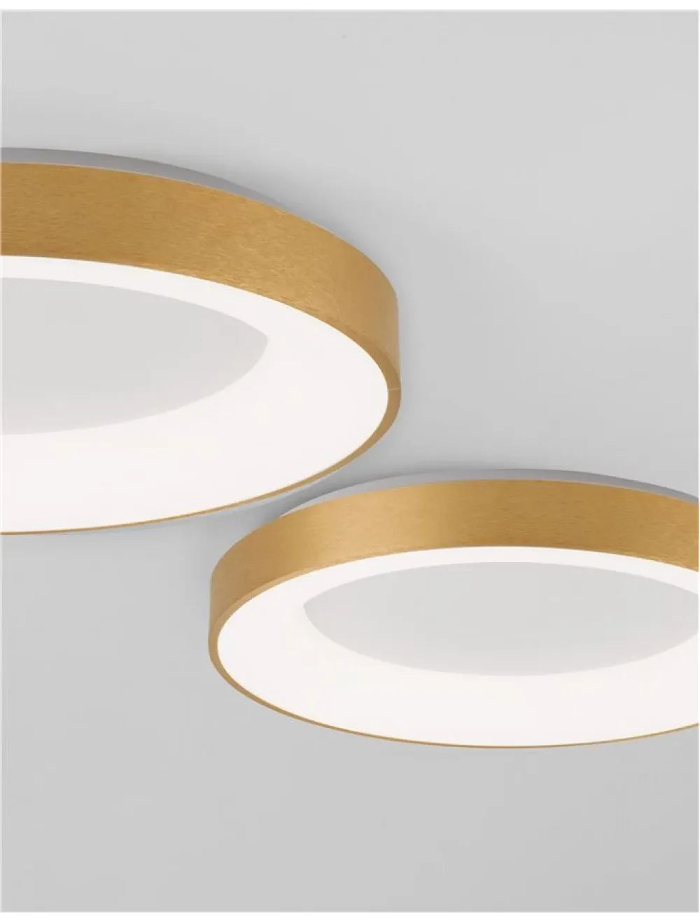 Plafoniera structura din Aluminiu Auriu si abajur din Acrilic Alb H9xL60cm IP20 50W 2864lm 3000k RANDO THIN