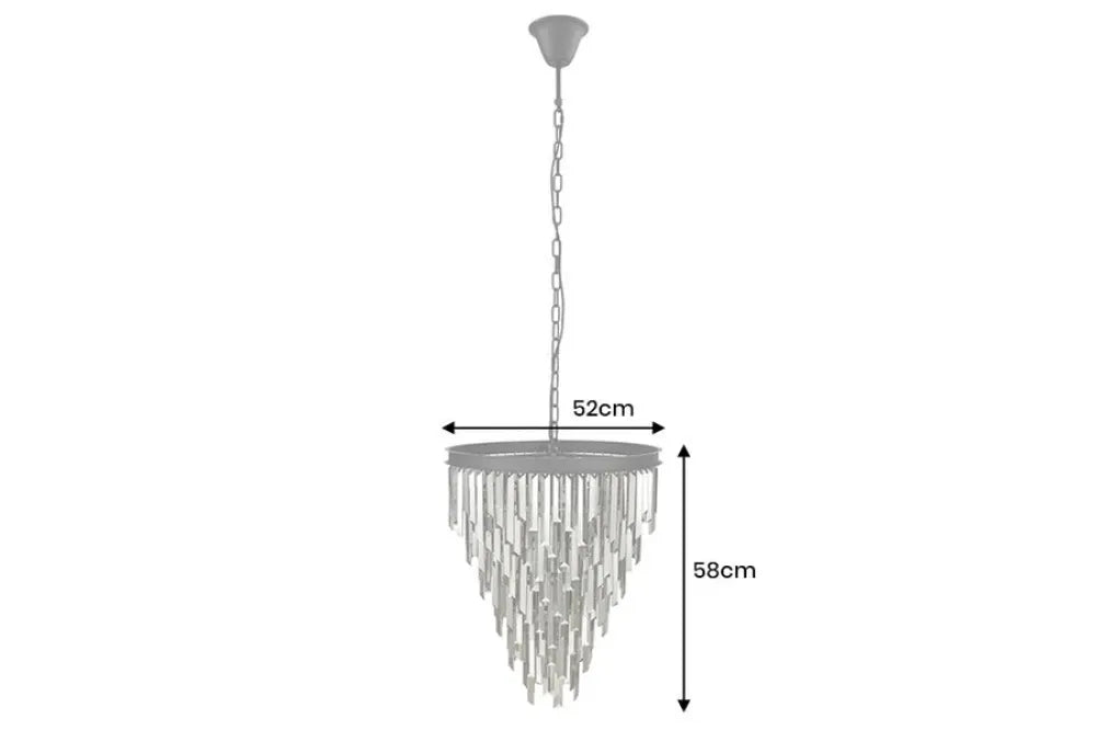 Candelabru din Metal Negru si Sticla Fumuriu D52xH58cm CRYSTAL