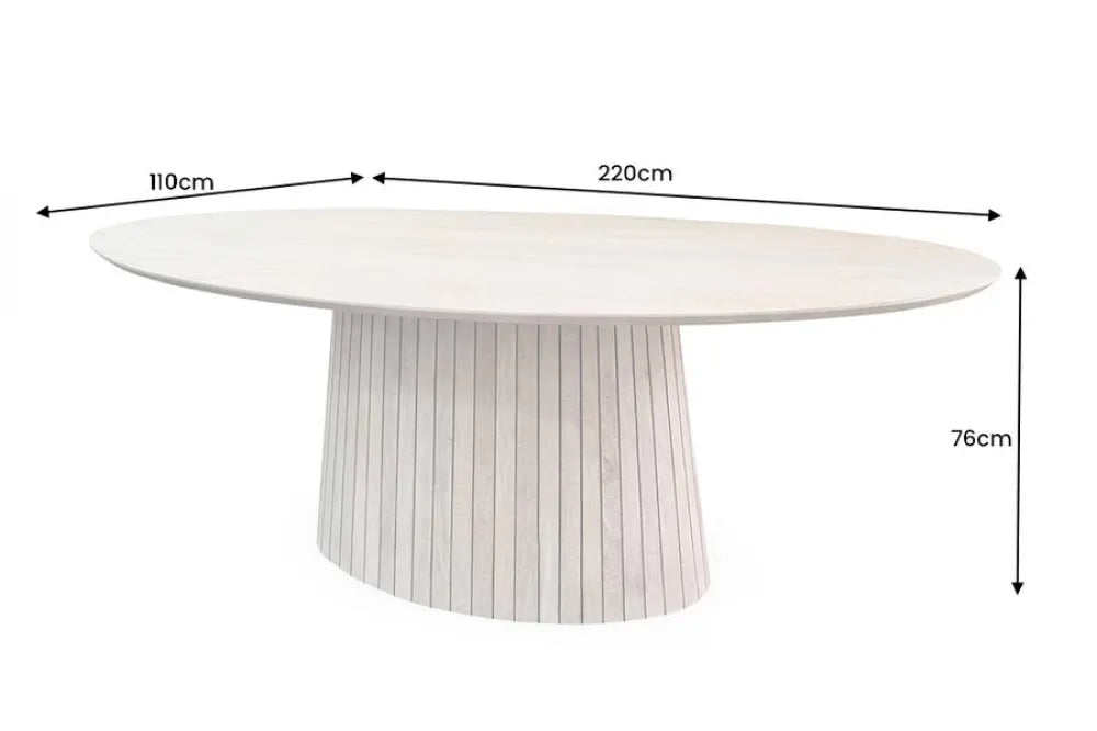 Masa din Lemn de mango Maro deschis si Lemn de salcam si mango Maro deschis L220xH77cm Art deco