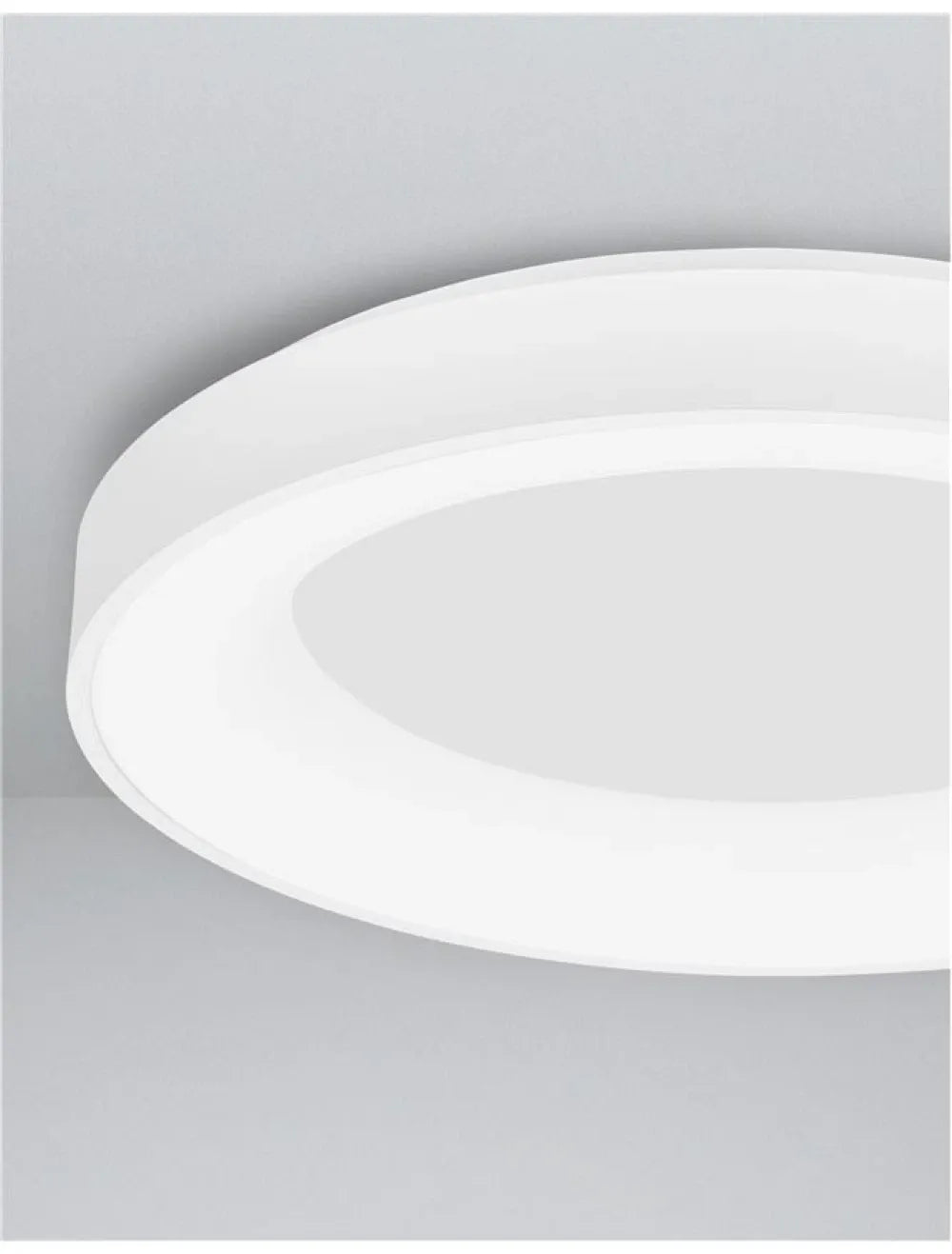 Plafoniera structura din Aluminiu Alb si abajur din Acrilic  H9xL60cm IP20 50W 2864lm 3000-4000k RANDO SMART