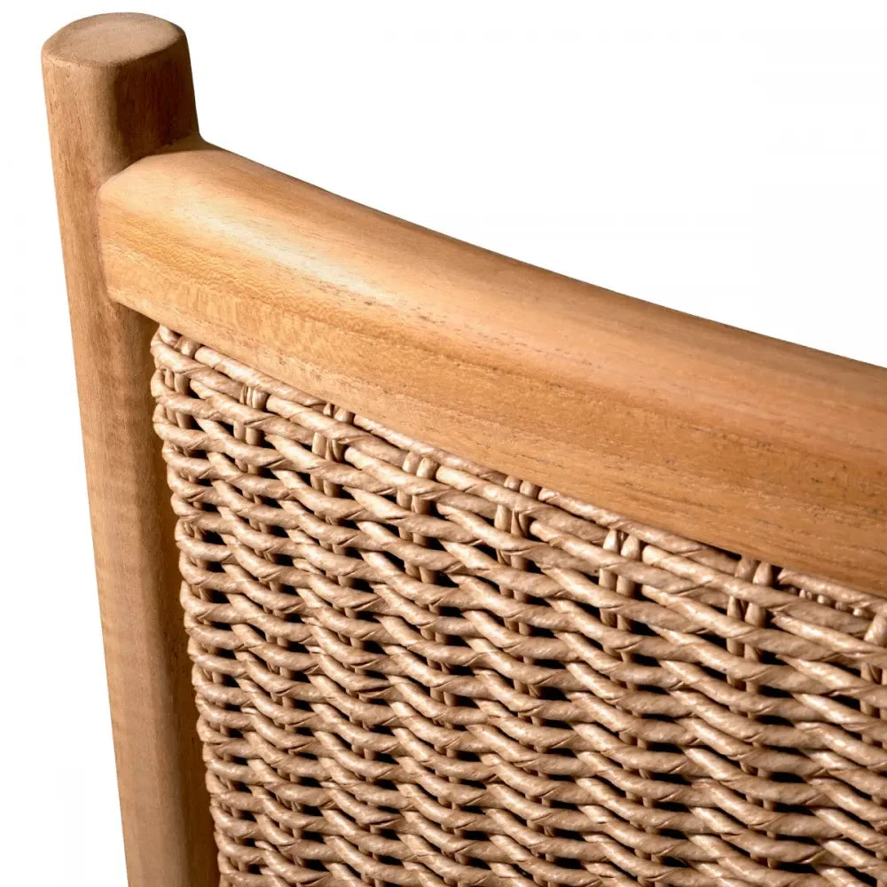 Scaun de exterior din Lemn de tec Maro si Polietilena Maro H84xL56.5xA57cm Pivetti Eichholtz