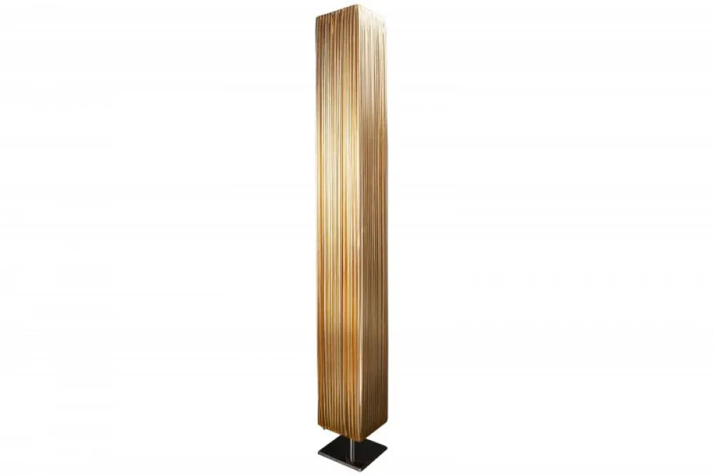 Lampa de podea din Metal Argintiu si Textil Auriu H120xL15cm Paris