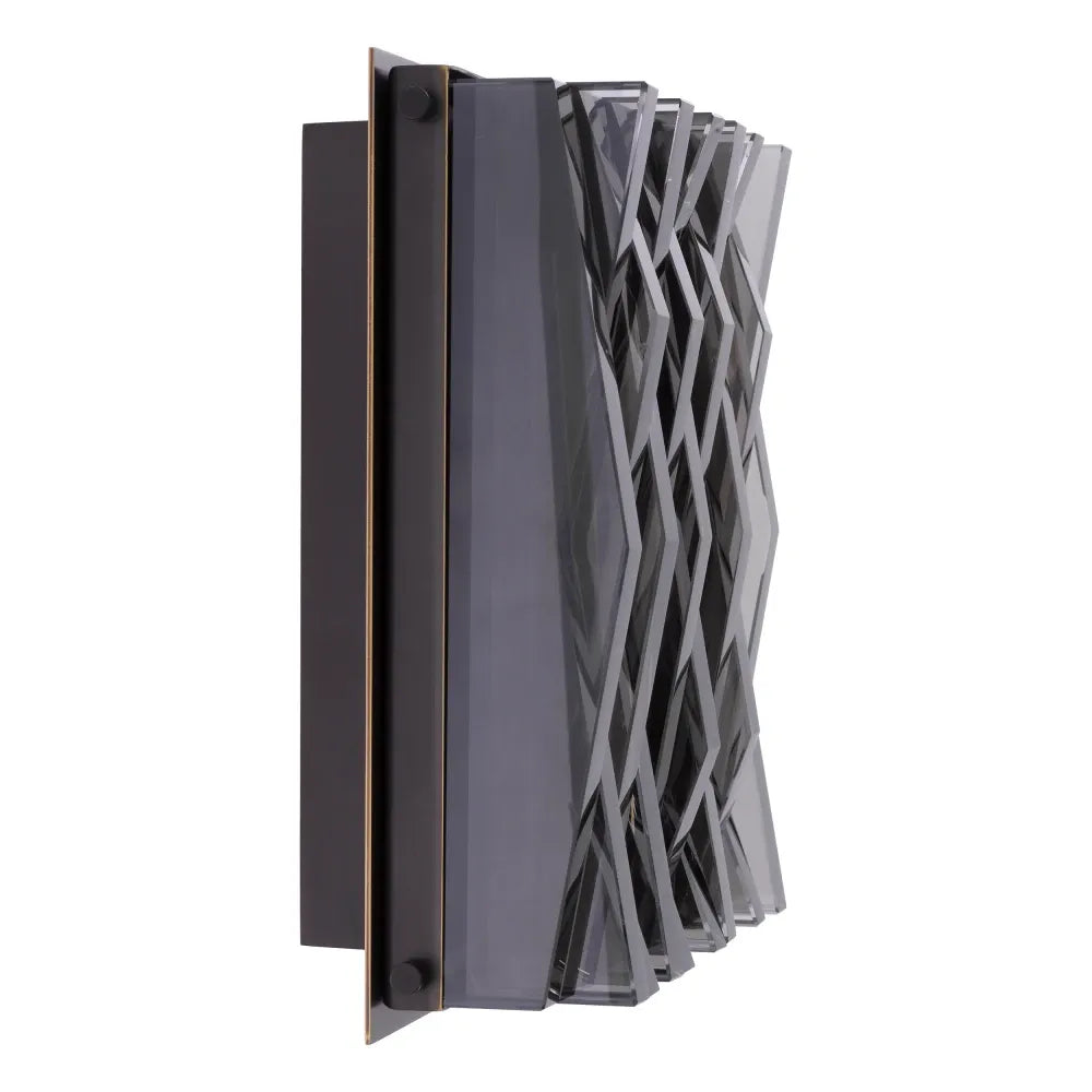 Aplica de perete din Metal Bronz si Sticla Negru H21xL15cm Nuvola S Eichholtz
