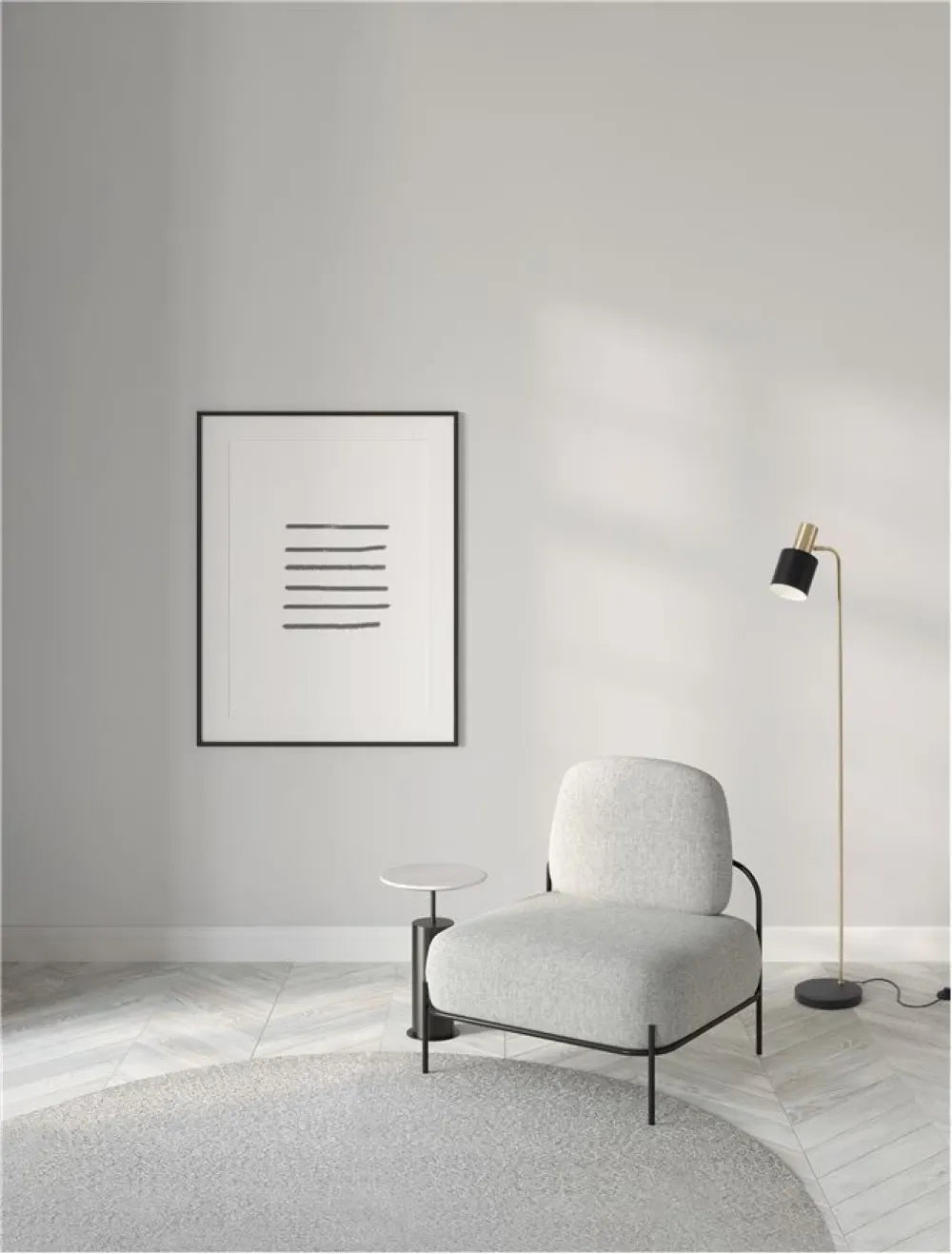 Lampa de podea structura din Metal Auriu si abajur din Metal Negru H153.5xL35cm IP20 PAZ