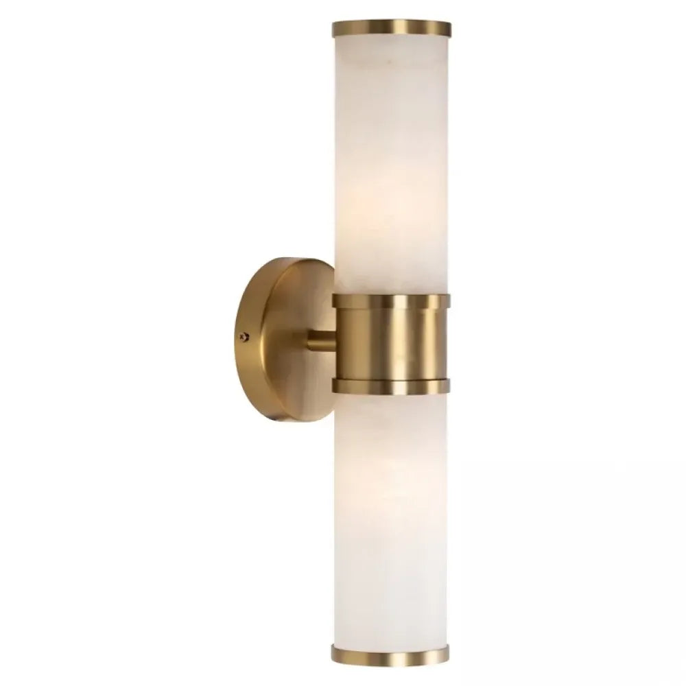 Aplica de perete din Metal Auriu si Sticla Alb H45xL12cm Charlize Richmond Interiors